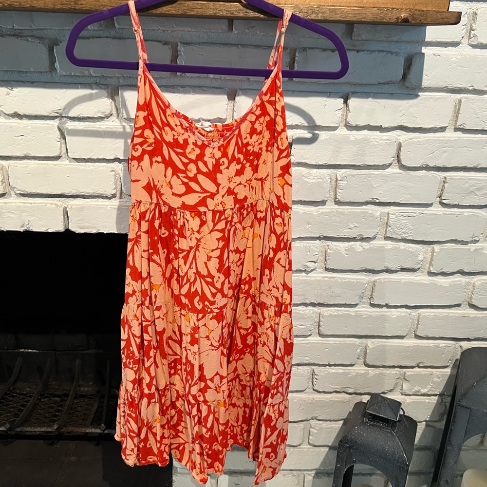 Floral Red and Cream Sundress